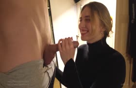 Решила перед работой порадовать паренька минетом